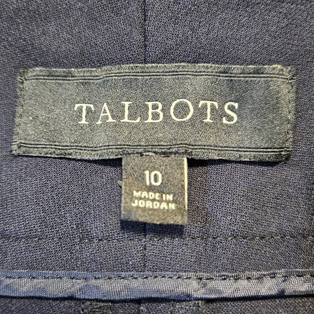 Talbots Signature Navy Blue Dress Pants Size 10 P-2 Career Work Trousers - Picture 7 of 11